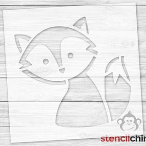 Cute Fox Stencil | Forest Animal Stencil | Fox Decor for Kids Room |  Stencil for Wood Sign | Cartoon Fox Stencil
