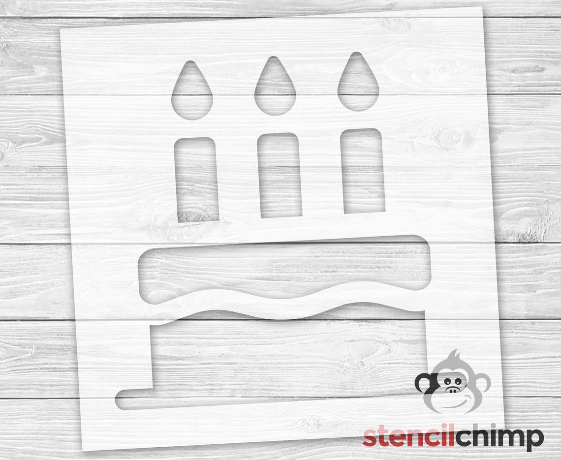 Birthday Cake Stencil Birthday Party Stencil Cake Stencil - Etsy Ireland