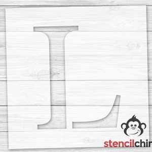 Letter L Stencil for Sign, Serif Letter Stencil, Monogram Letter Stencil, Vinyl, Reusable Plastic, Name Stencil, Wedding Gift, Home Decor