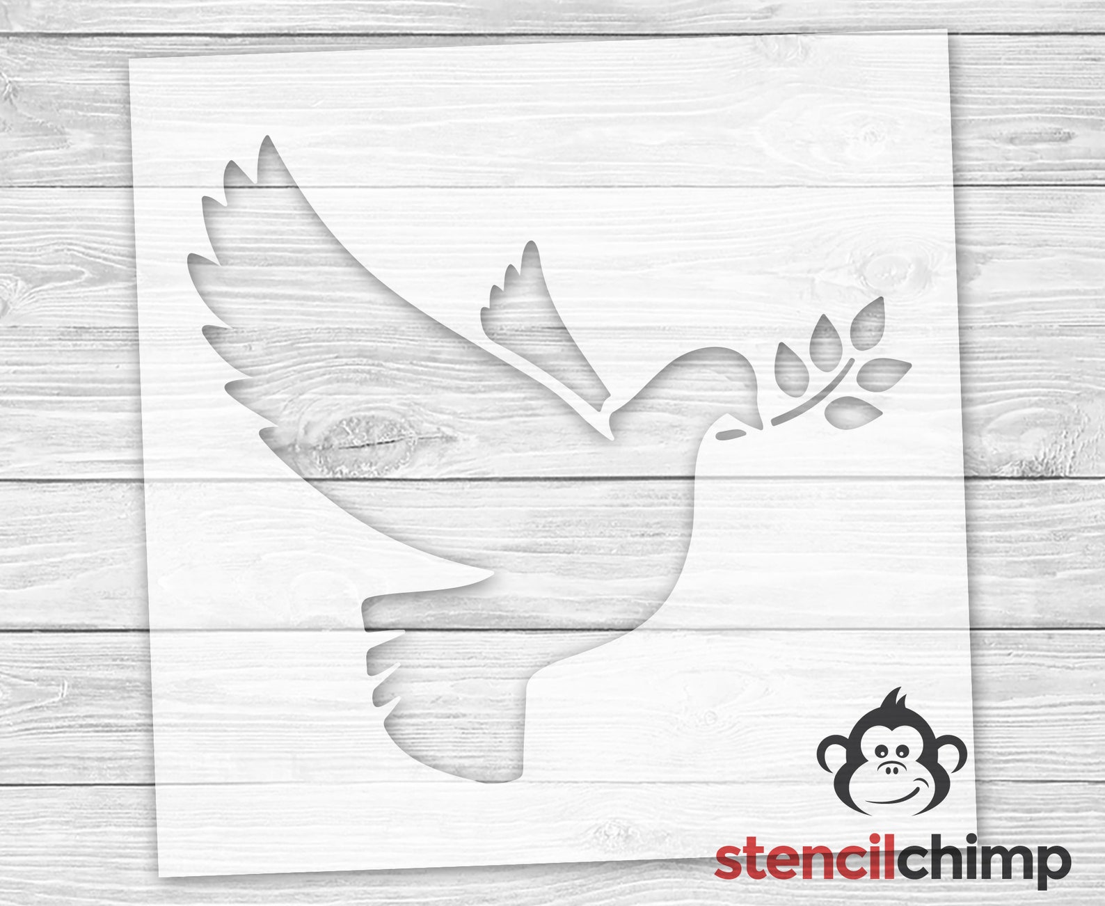 Dove Stencil Dove With Olive Branch Stencil Religious - Etsy