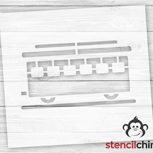 Train Stencil | Passenger Car Stencil for Nursery or Playroom | Transportation Stencil | Wood Sign Stencil | Train Car Stencil