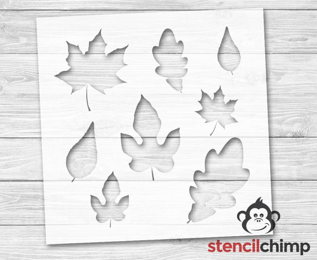Leaf Stencil in Various Sizes | Fall Stencil | Autumn Leaves Stencil ...