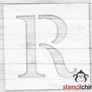Letter R Stencil for Sign, Serif Letter Stencil, Monogram Letter Stencil, Vinyl, Reusable Plastic, Name Stencil, Wedding Gift, Home Decor