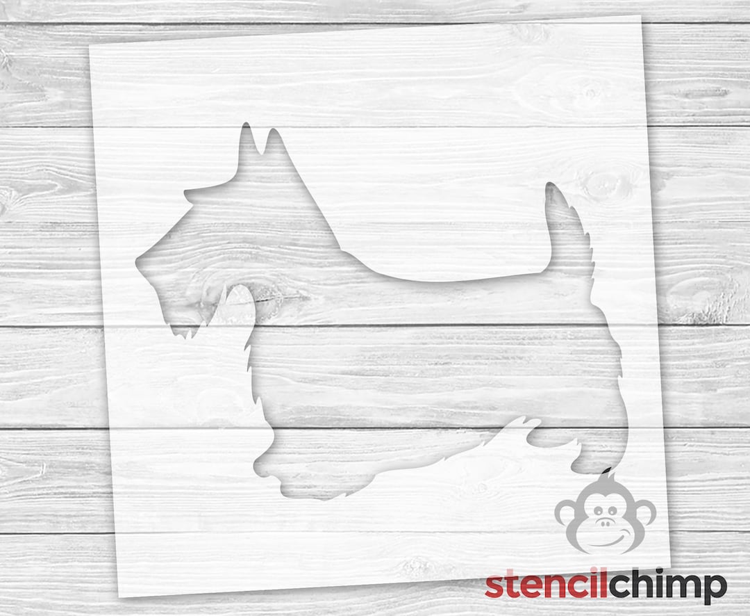 Scottie Dog Stencil Scottie Stencil for Wood Sign Scottish Terrier Dog