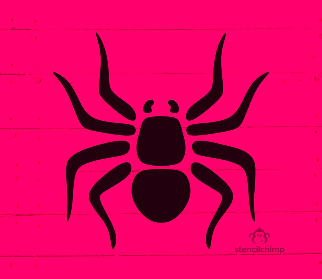 Spider Stencil Halloween Stencil Black Widow Stencil Etsy