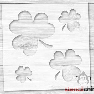 St. Patrick&#39;s Day Stencil | 3 Leaf Clover | Shamrock Stencil | Lucky Stencil | Wood Sign Stencil