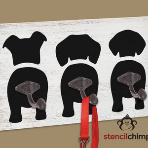 Stencil, Dog Butts Stencil, Dog Stencil for Sign, Dog Stencil, Stencil of Dogs, Dog Lover Stencil, DIY Art STENCIL for Crafts, Leash Stencil