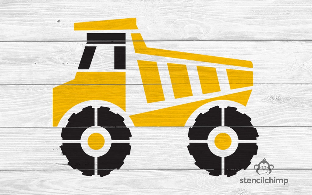 dump-truck-stencil-construction-vehicle-stencil-boy-room-construction-stencil-for-nursery-etsy