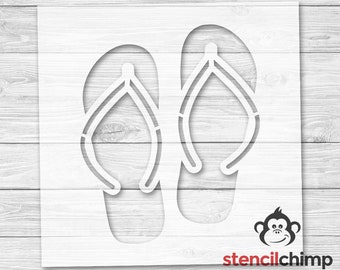 Flip Flop Stencil | Summer Stencil | Beach Stencil | Beach House Decor | Beach House Sign | Summer Decor | DIY Stencil | Wall Art | Decor