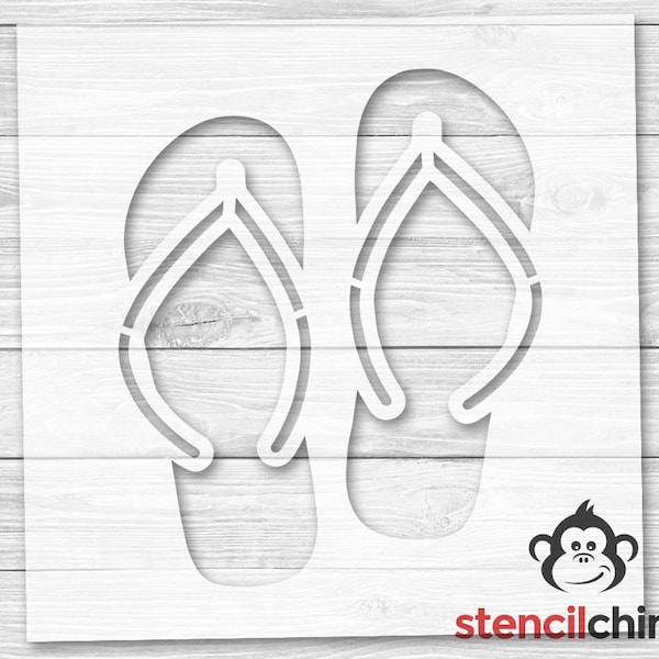 Flip Flop Stencil | Summer Stencil | Beach Stencil | Beach House Decor | Beach House Sign | Summer Decor | DIY Stencil | Wall Art | Decor