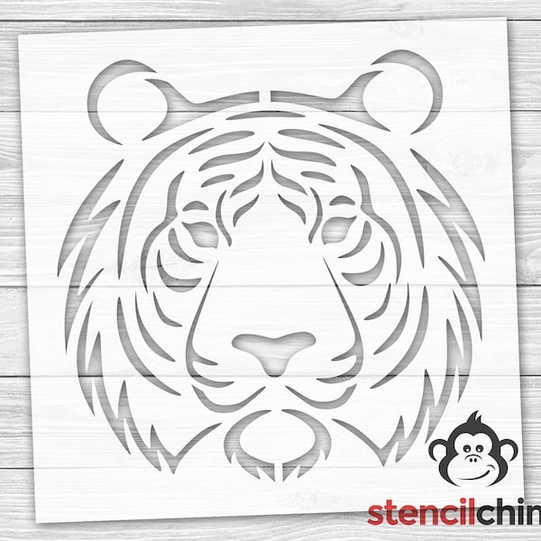 Tiger Stencil | Jungle Animal Stencil | School Mascot Stencil | School Logo Stencil | Art Stencil for Wood Sign | Reusable Stencil