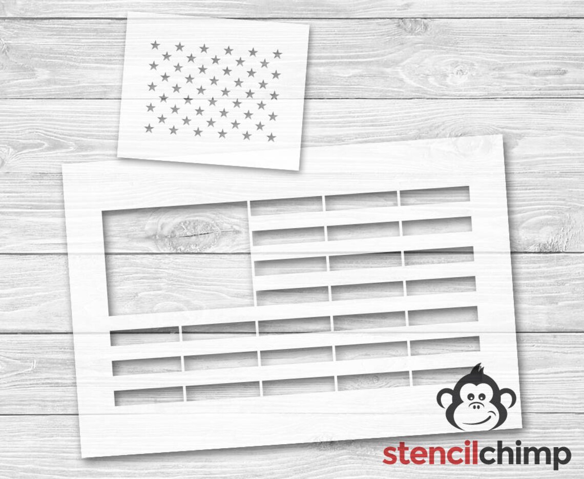 American Flag Stencil United States of America USA Stencil - Etsy