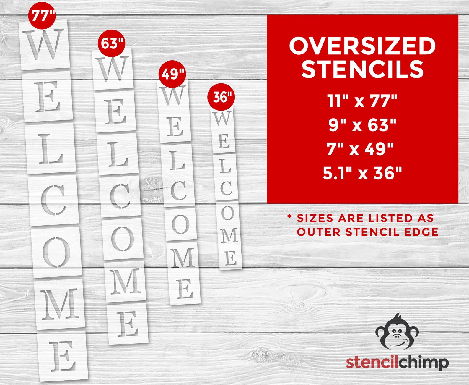 Stencil Door Stencil Vertical Sign Stencil Etsy