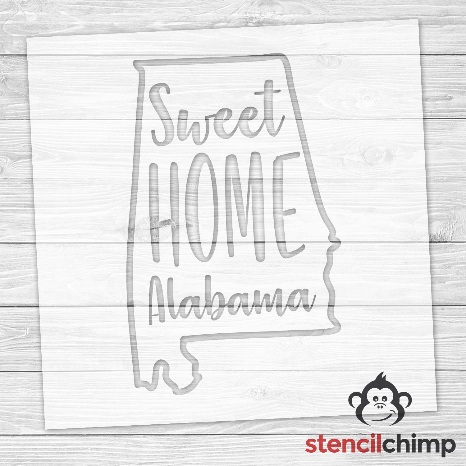 Sweet Home Alabama Stencil Alabama State Stencil diy ONE | Etsy
