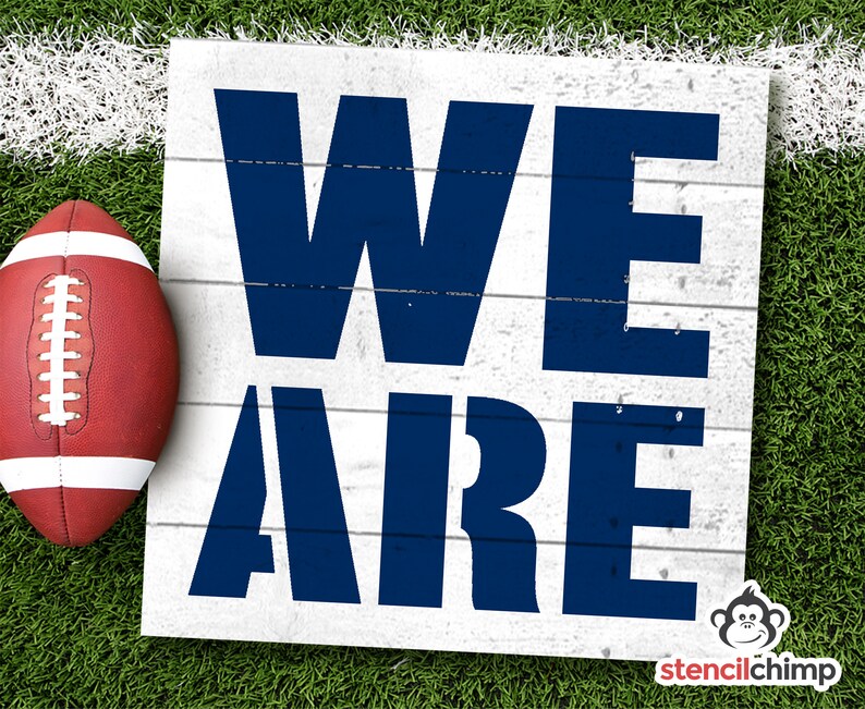 We Are Stencil College Sports Team Stencil DIY Penn State Etsy