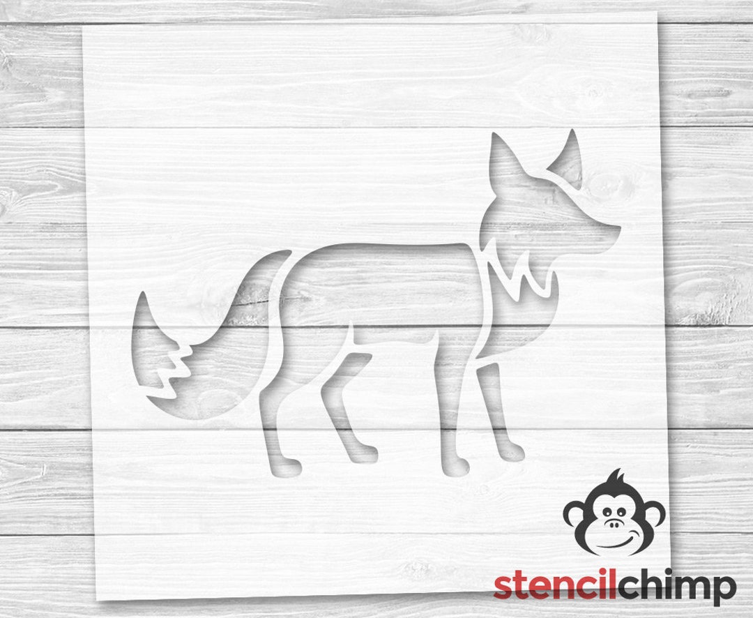 Fox Stencil  Forest Animal Stencil  Fox Decor  Stencil for