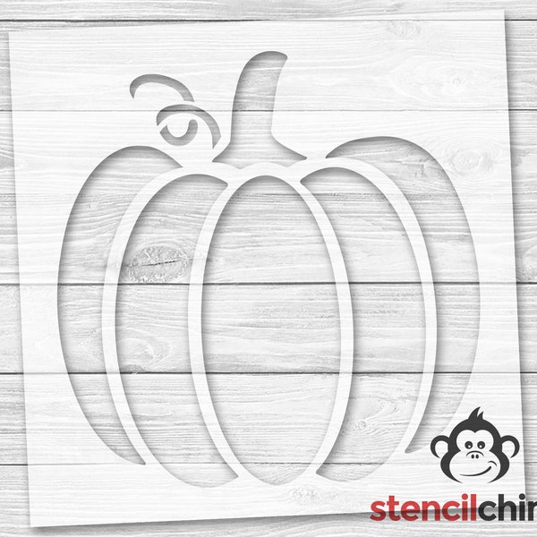 Pumpkin Stencil | Pumpkin with a Vine Stencil  | Halloween Stencil | Fall Stencil | DIY Art Stencil | Harvest | Thanksgiving Stencil