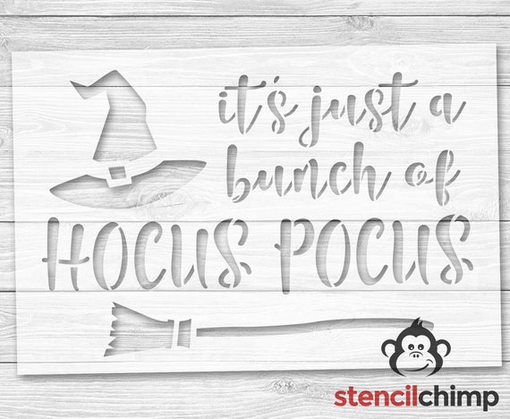 Bunch of Hocus Pocus Stencil Halloween Stencil Witches