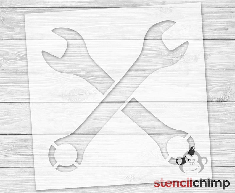 Cross Wrench Stencil Kid Stencil Man Cave Wall Art Etsy