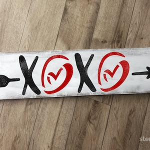 Valentine&#39;s Day Stencil | XOXO Stencil | XOXO with Arrow | Cupid&#39;s Arrow Stencil | Farmhouse Stencil | Love Stencil | Hugs & Kisses Stencil