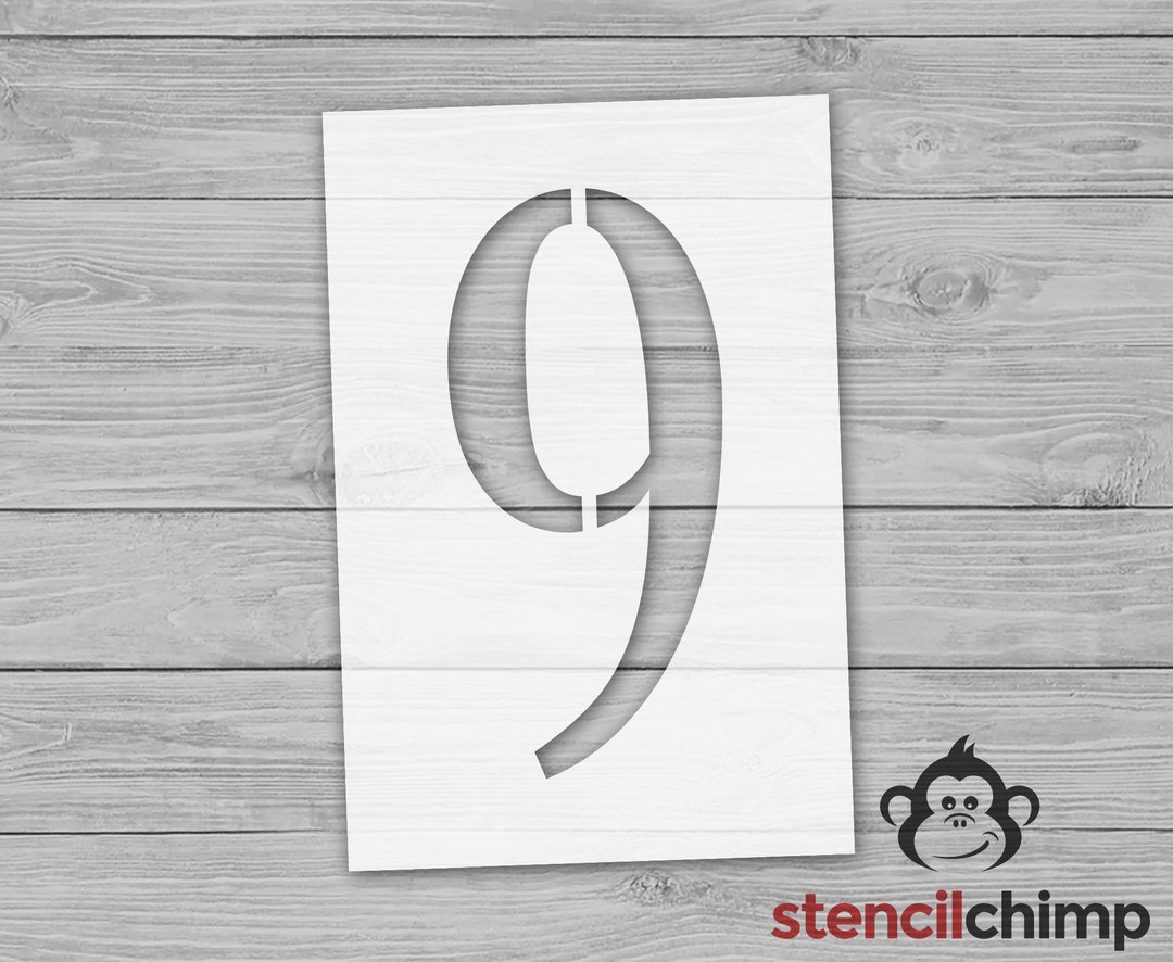 Number 9 Stencil, Nine Stencil for Yard Painting, House Number Stencil