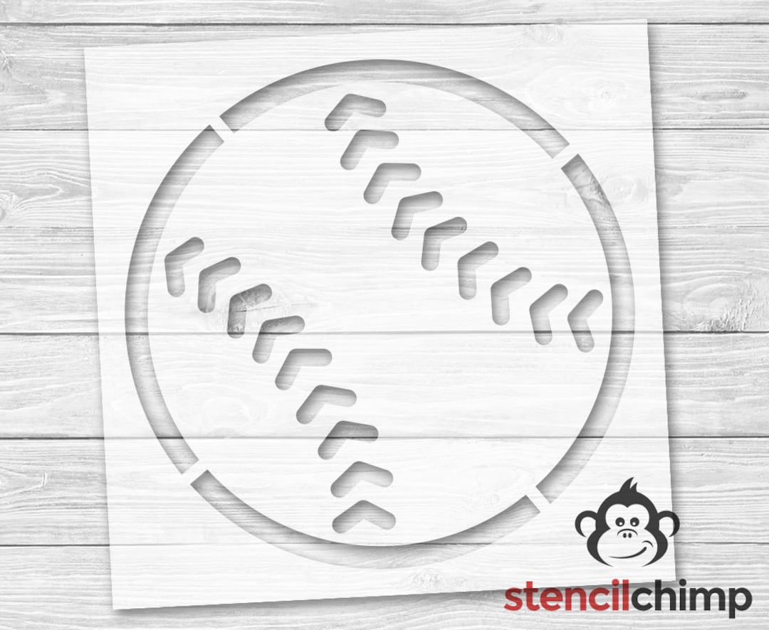 Baseball Stencil Outline Sports Stencil Playroom Art Nursery Decor Baby