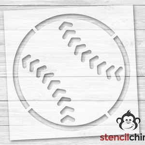Baseball Stencil Outline | Sports Stencil | Playroom Art | Nursery Decor | Baby Shower Theme | Ball | DIY Art | Home Run | Athletics