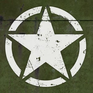 Military Star Stencil for Jeeps, Patriotic Decor, Vehicle Stencil