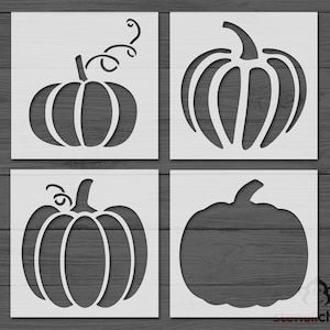 Pumpkin Stencil Bundle, Fall Stencil, Gourd Stencils, Reusable or Vinyl Stencil for Crafter, Pumpkin Patch Stencil, Halloween
