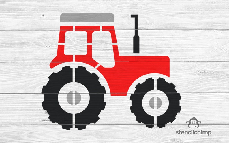 tractor-stencil-farm-stencil-kid-room-playroom-nursery-etsy-canada