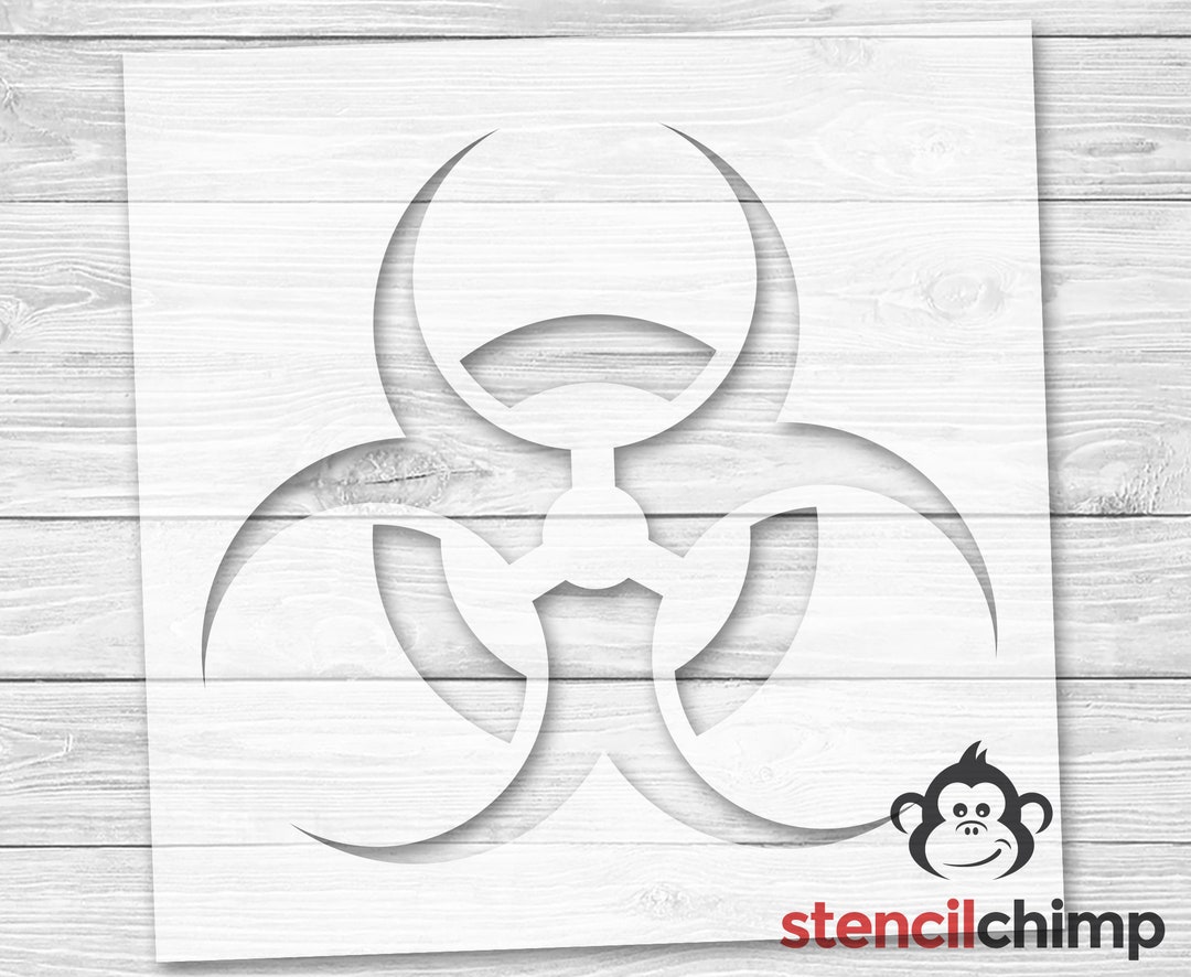 Biohazard Sign Stencil Biohazard Stencil for DIY Signage Medical Biohazard Sign Stencil Biohazard Stencil for DIY Signage Medical
