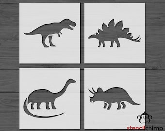 dinosaur stencils etsy