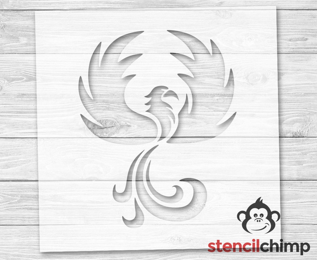 Phoenix Stencil DIY Art Stencil Tribal Bird Wall Art Stencil for Wood ...
