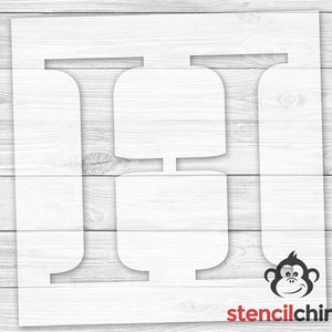 Letter H Stencil for Sign, Serif Letter Stencil, Monogram Letter Stencil, Vinyl, Reusable Plastic, Name Stencil, Wedding Gift, Home Decor