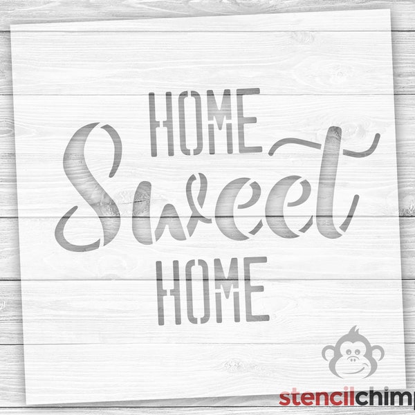 Home Sweet Home Stencil | Farmhouse stencil | Housewarming Stencil | Fireplace Sign | Stencil for Gift | DIY wood art Stencil