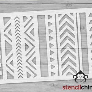 Boho Pattern Stencil, Bohemian Stencil for Wood Sign, Repeating Wall Pattern Stencil, Craft Stencil