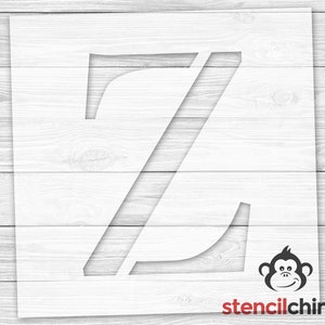 Letter Z Stencil for Sign, Serif Letter Stencil, Monogram Letter Stencil, Vinyl, Reusable Plastic, Name Stencil, Wedding Gift, Home Decor