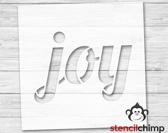 Joy Christmas Stencil | Christmas Decor | Holiday Stencil | Xmas stencil | DIY Christmas Craft | Joy Stencil for Wood Sign
