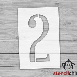 Number 2 Stencil, Two Stencil for Yard Painting, House Number Stencil for Curb, Sport Sign Stencil, Oversized Number Stencil for Wood Sign