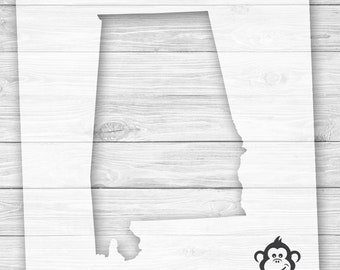 Alabama State Outline Stencil for Wood Sign | Alabama Stencil for Pallet Art | Sweet Home Alabama State Stencil | DIY Stencil | Map Stencil