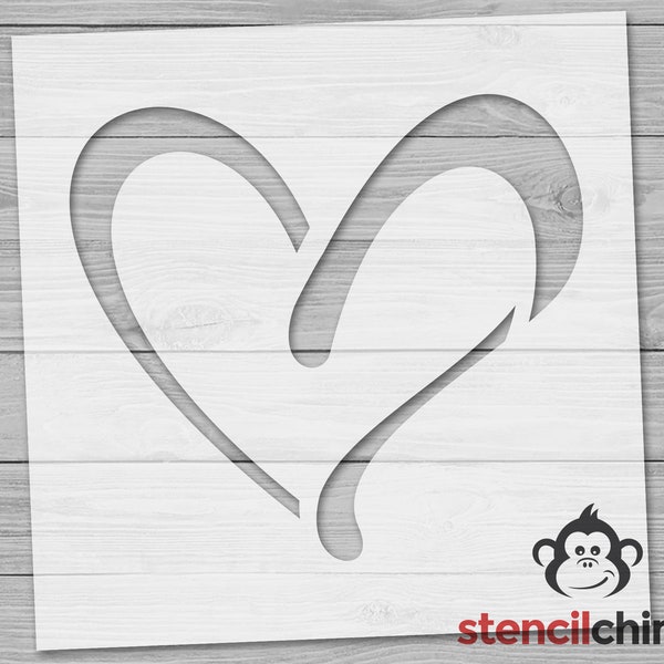 Stencil, Heart Stencil, Valentines Day Stencil, Painted Heart Shaped Stencil, Love Stencil, Wedding Stencil, Party decor, Cookie Stencil