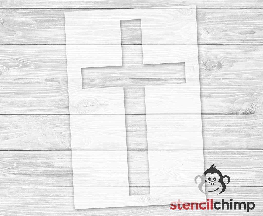 Christian Cross Stencil Traditional Cross Stencil Church