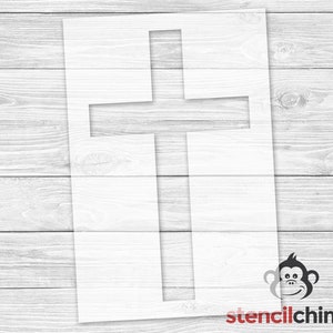 Christian Cross Stencil | Traditional Cross Stencil | Church Stencil | DIY Pallet Art Stencil for Wood Sign | Christian Religious Stencil