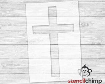 Christian Cross Stencil | Traditional Cross Stencil | Church Stencil | DIY Pallet Art Stencil for Wood Sign | Christian Religious Stencil