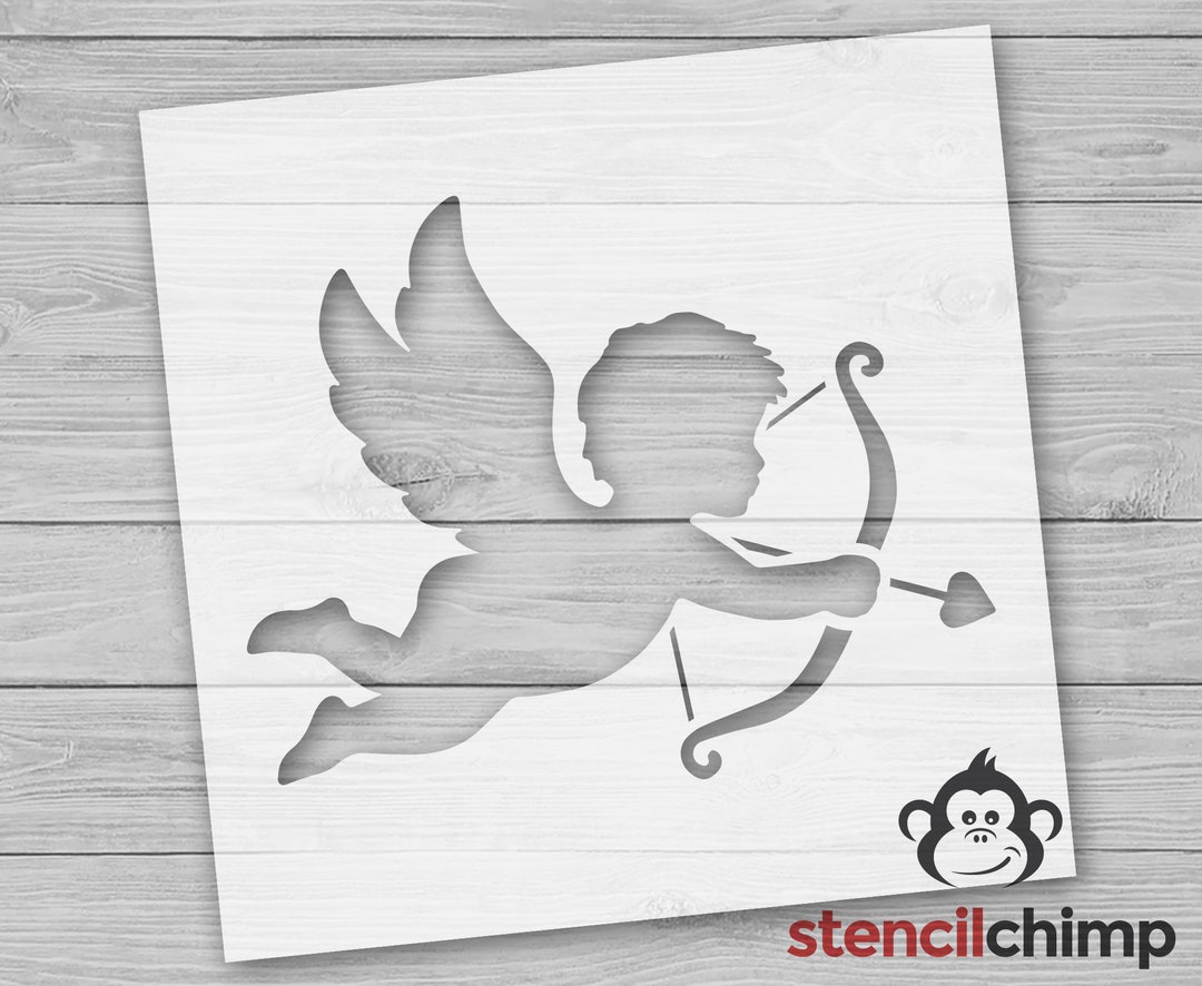 Stencil, Cupid Stencil, Valentines Stencil, Romance Stencil for Lovers ...
