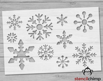 Snowflake Sheet Stencil for Wood Sign | Holiday Stencil | Gift Idea | Christmas Decor Stencil | Christmas Craft Stencil | DIY Art Stencil