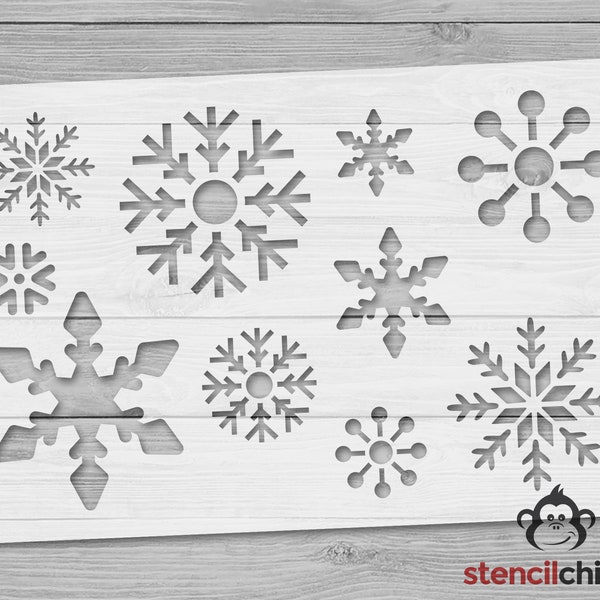 Snowflake Sheet Stencil for Wood Sign | Holiday Stencil | Gift Idea | Christmas Decor Stencil | Christmas Craft Stencil | DIY Art Stencil