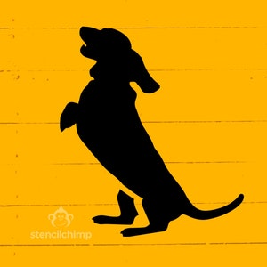 Wiener Dog Stencil | Dog Stencil for Wood Sign | Mylar Stencil | Animal Lover Stencil | Pet Stencil | Dachshund Stencil | Vinyl Stencil