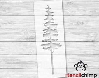 Skinny Tree Stencil, Fir Tree Stencil, Christmas Tree Stencil, Evergreen Tree Stencil, Farm Fresh Trees Stencil, Reusable Stencil, Vinyl