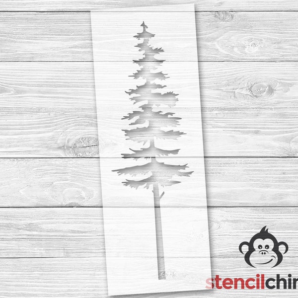 Skinny Tree Stencil, Fir Tree Stencil, Christmas Tree Stencil, Evergreen Tree Stencil, Farm Fresh Trees Stencil, Reusable Stencil, Vinyl